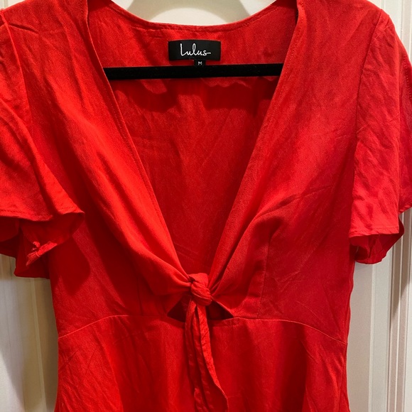 Lulu’s Tie Front Skater Dress - Picture 5 of 7